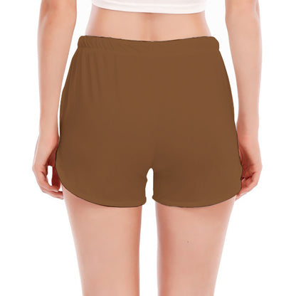 Mayan Circle Symbol Print Women's Split Running Shorts