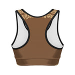 Mayan Circle Symbol Print Women's Sports Bra