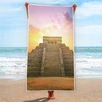 Mayan Civilization Print Beach Towel