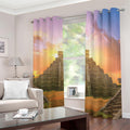 Mayan Civilization Print Dimout Grommet Curtains