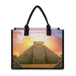 Mayan Civilization Print Canvas Tote Bag