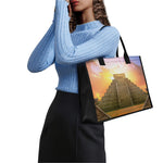 Mayan Civilization Print Canvas Tote Bag