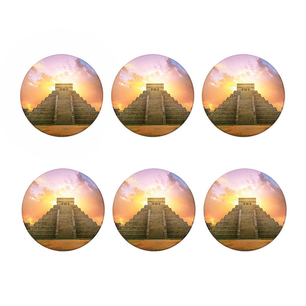 Mayan Civilization Print Coaster Set