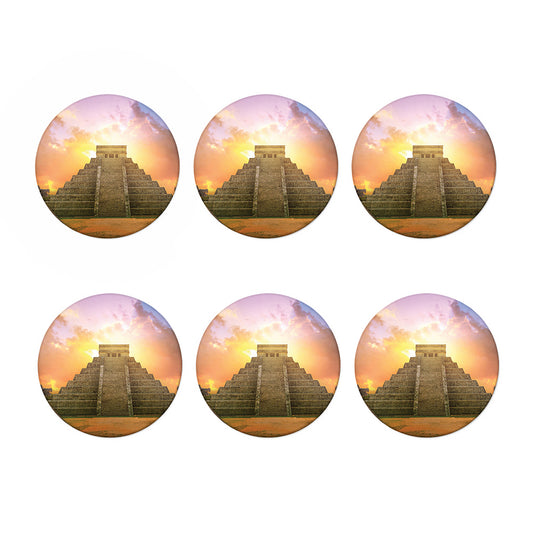 Mayan Civilization Print Coaster Set