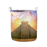 Mayan Civilization Print Collapsible Laundry Basket