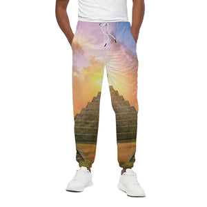 Mayan Civilization Print Cotton Pants