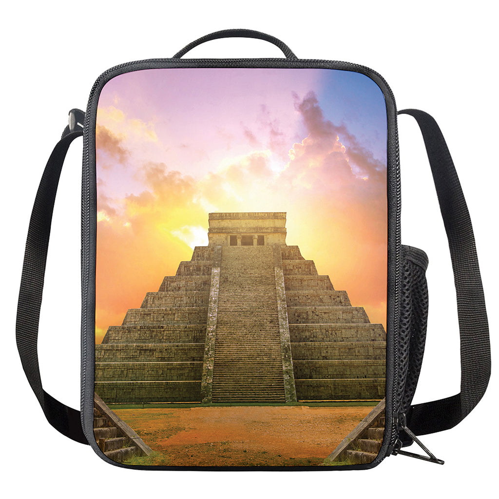 Mayan Civilization Print Crossbody Lunch Bag