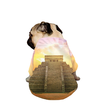 Mayan Civilization Print Dog Zip Up Jacket