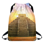 Mayan Civilization Print Drawstring Backpack