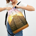 Mayan Civilization Print Drawstring Backpack