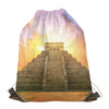Mayan Civilization Print Drawstring Bag