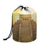 Mayan Civilization Print Drawstring Makeup Bag