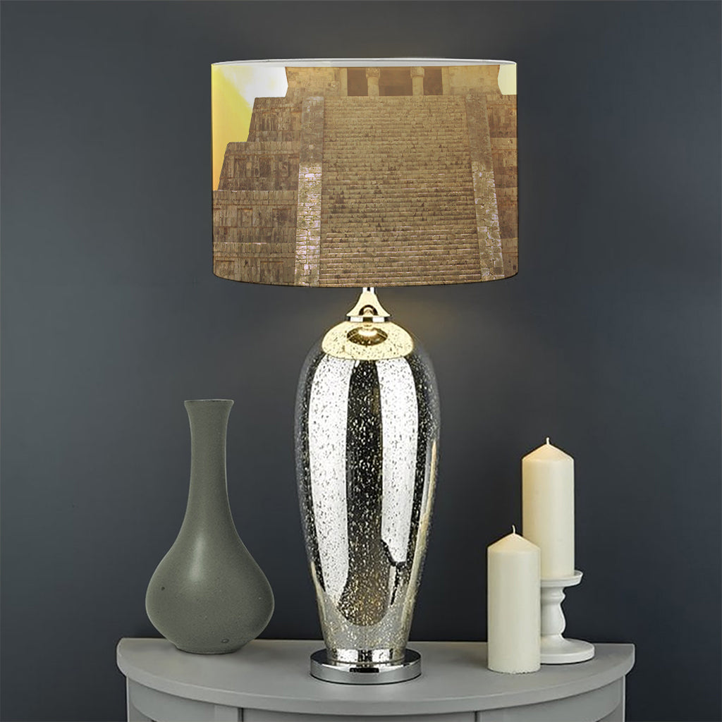 Mayan Civilization Print Drum Lamp Shade