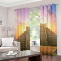 Mayan Civilization Print Grommet Curtains