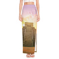 Mayan Civilization Print High Slit Maxi Skirt
