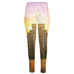 Mayan Civilization Print High-Waisted Pocket Leggings