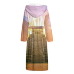Mayan Civilization Print Hooded Bathrobe