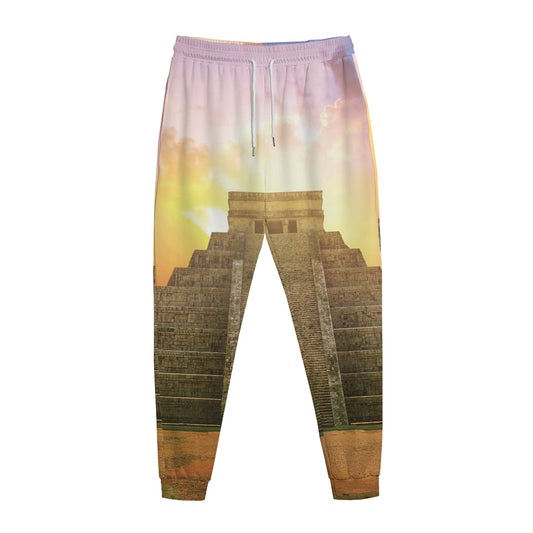 Mayan Civilization Print Jogger Pants