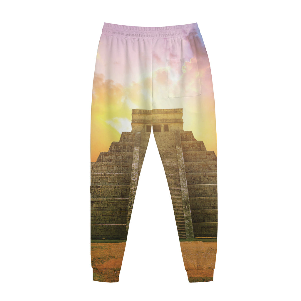 Mayan Civilization Print Jogger Pants