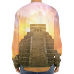 Mayan Civilization Print Long Sleeve Baseball Jersey