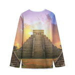 Mayan Civilization Print Long Sleeve Short Coat