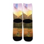 Mayan Civilization Print Long Socks