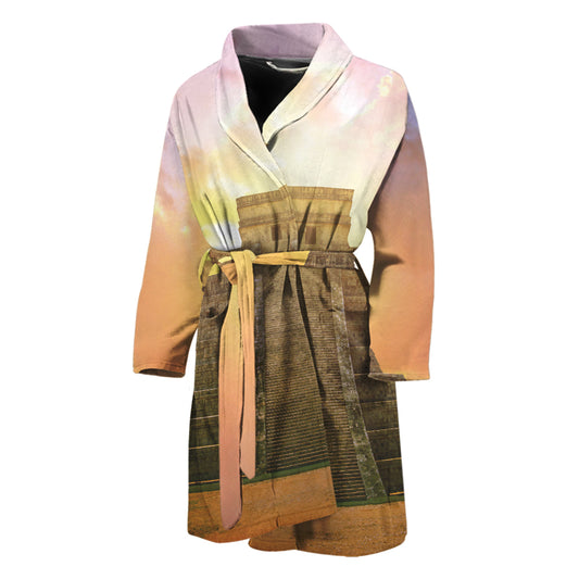 Mayan Civilization Print Men's Bathrobe
