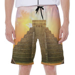 Mayan Civilization Print Men's Beach Shorts