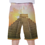Mayan Civilization Print Men's Beach Shorts