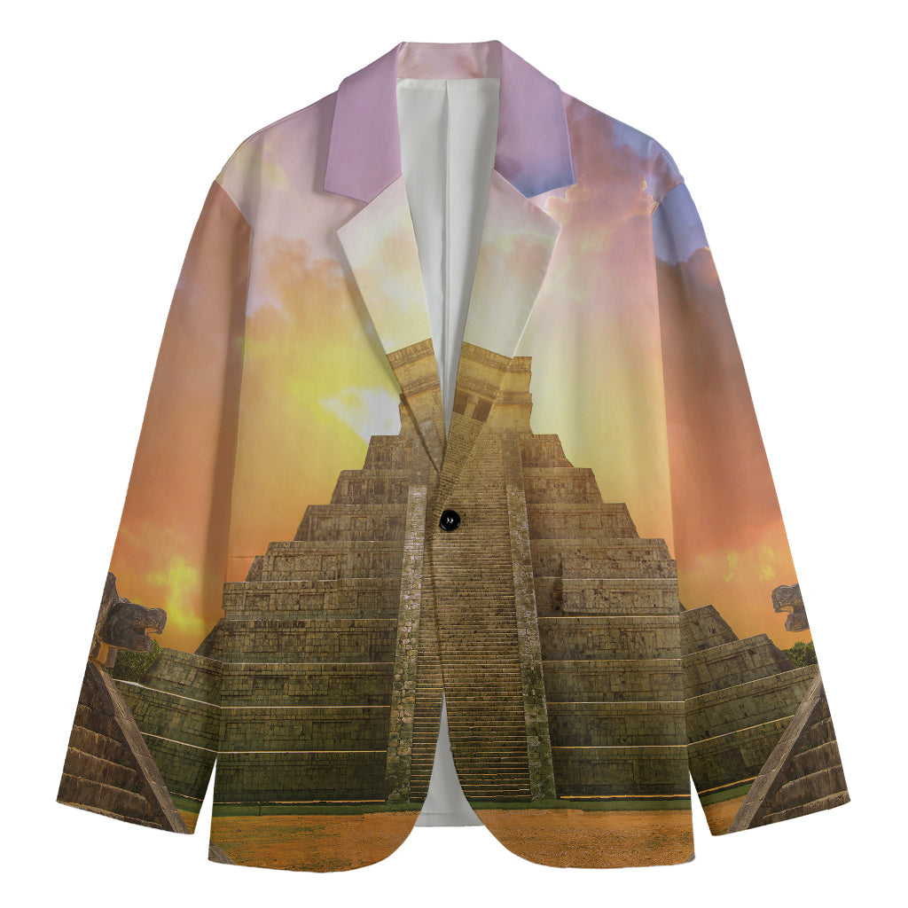 Mayan Civilization Print Men's Blazer