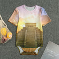 Mayan Civilization Print Men's Bodysuit