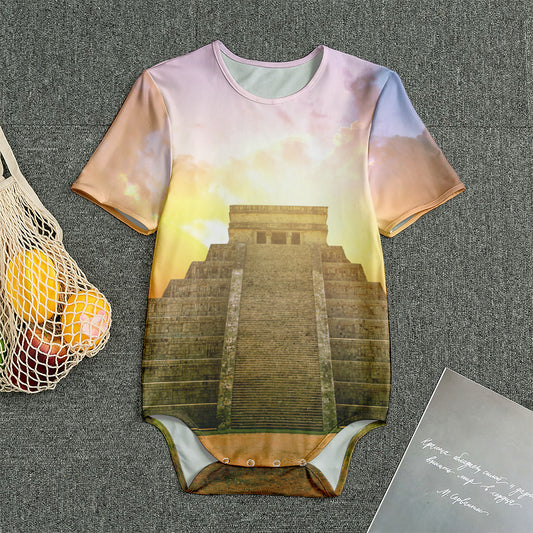 Mayan Civilization Print Men's Bodysuit