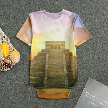 Mayan Civilization Print Men's Bodysuit
