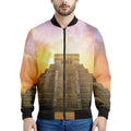 Mayan Civilization Print Men's Bomber Jacket