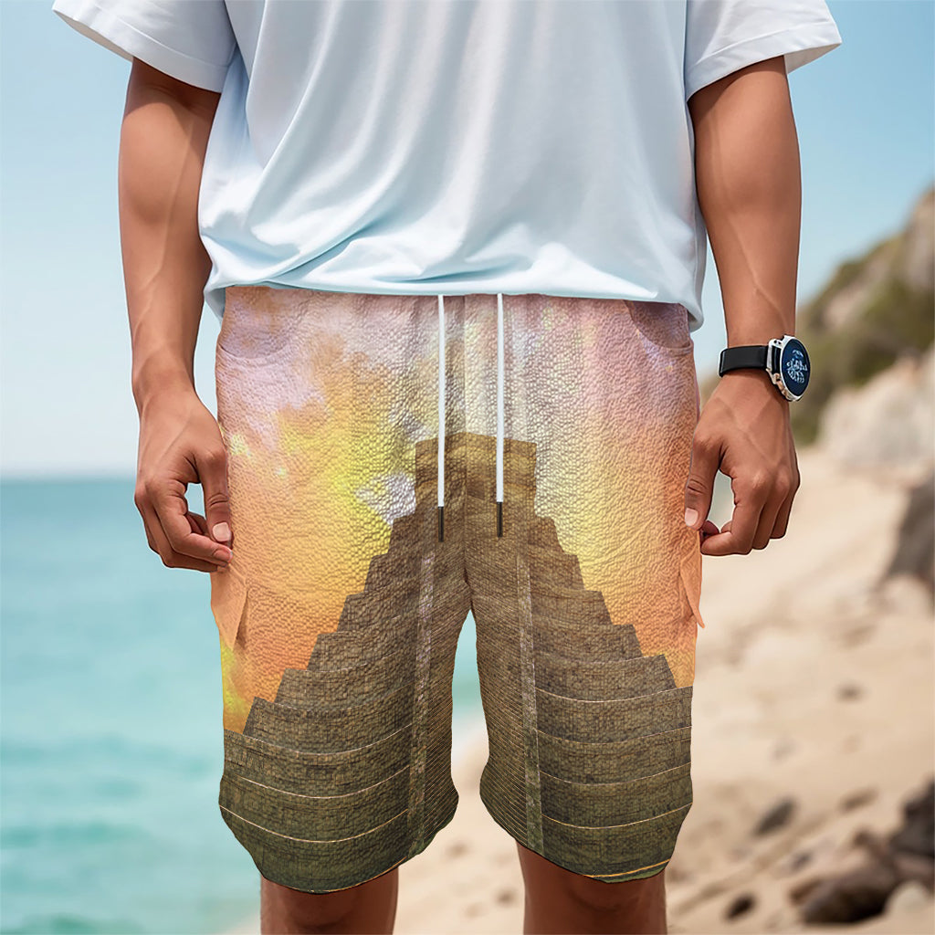 Mayan Civilization Print Men's Cargo Shorts