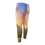 Mayan Civilization Print Men's Compression Pants