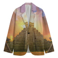 Mayan Civilization Print Men's Cotton Blazer