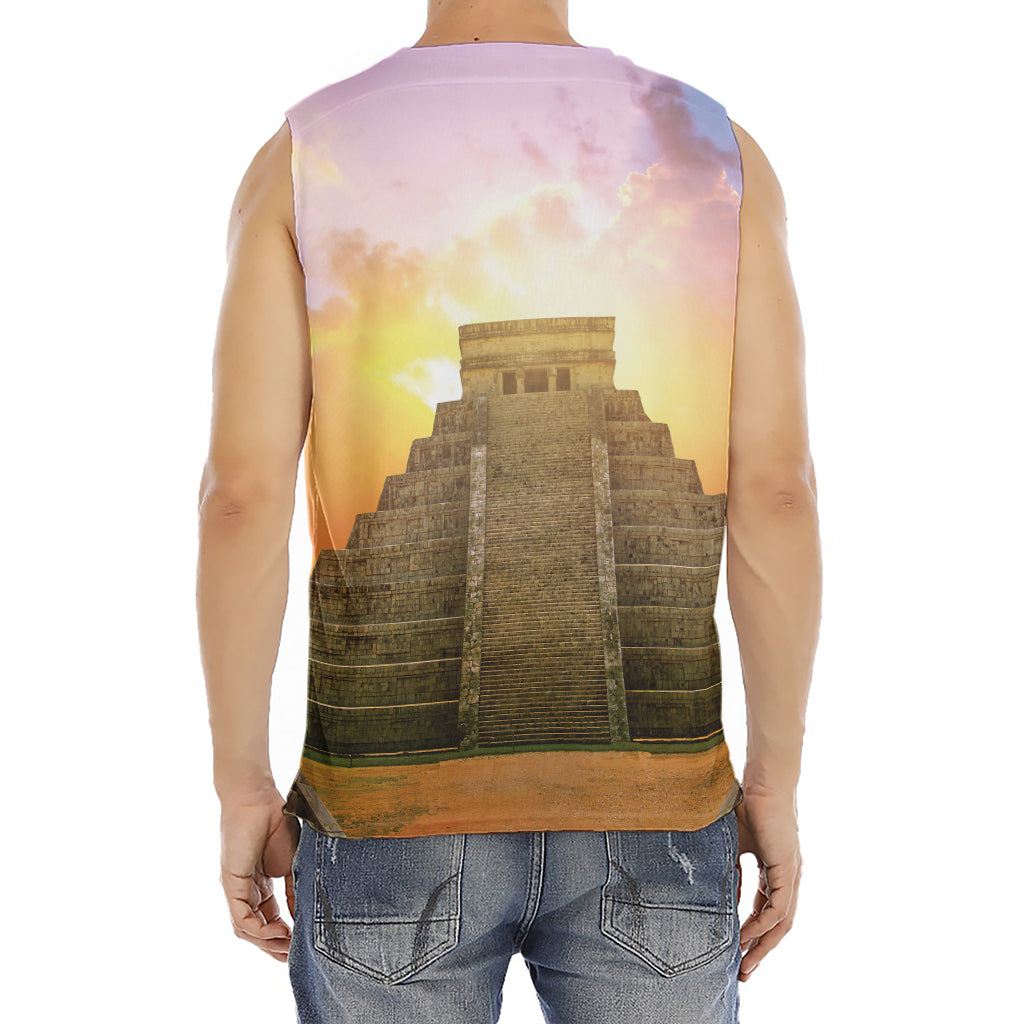 Mayan Civilization Print Men's Fitness Tank Top