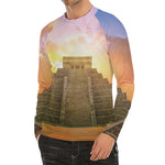 Mayan Civilization Print Men's Long Sleeve Rash Guard