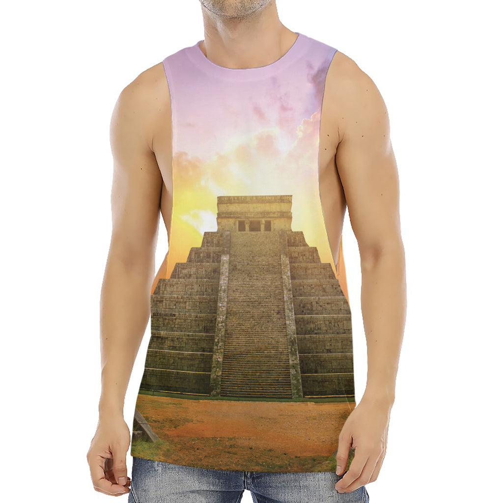 Mayan Civilization Print Men's Muscle Tank Top