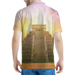 Mayan Civilization Print Men's Polo Shirt