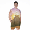 Mayan Civilization Print Men's Romper