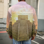 Mayan Civilization Print Men's Shirt Jacket