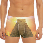 Mayan Civilization Print Men's Short Boxer Briefs