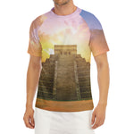 Mayan Civilization Print Men's Short Sleeve Rash Guard