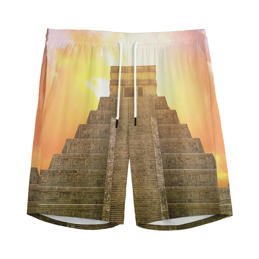 Mayan Civilization Print Men's Sports Shorts