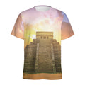 Mayan Civilization Print Men's Athletic T-Shirt