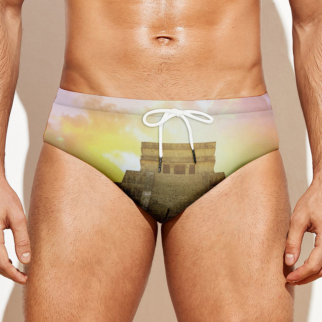 Mayan Civilization Print Men's Swim Briefs