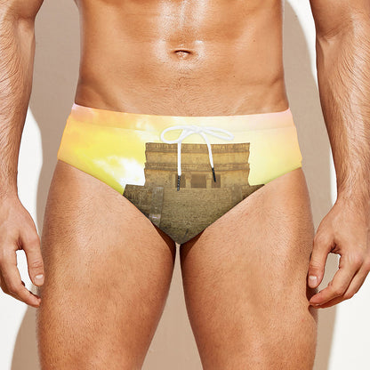 Mayan Civilization Print Men's Swim Briefs