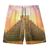 Mayan Civilization Print Men's Swim Trunks